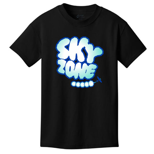 Sky Zone Clouds Black T-shirt - SZ1000